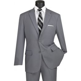 Vinci Men's 2 Piece Poplin Discount Suit - Clean Cut Business