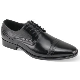 Giorgio Venturi Men's Lace Up Dress Shoe - Perforated Stitching