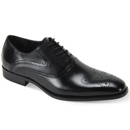 Giorgio Venturi Men's Leather Dress Shoe - Butterfly Perforations