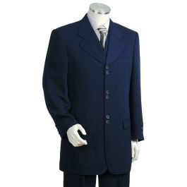 Canto Men's 3 Piece Sharkskin Fashion Suit - Double Button Jacket
