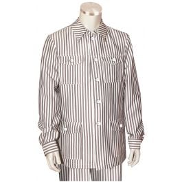 Canto Men's 2 Piece Long Sleeve Walking Suit - Wide Stripe