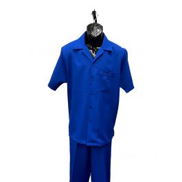 Dreams by Zacchi Men's Wide Leg 2 Piece Walking Suit - Solid Colors