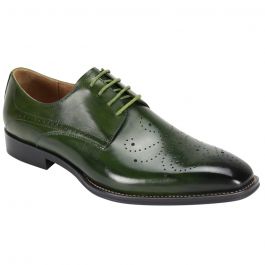 Giovanni Men's Leather Dress Shoe - Perforated Pattern