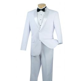 Vinci Men's 2 Piece Wool Feel Tuxedo - 2 Button Jacket