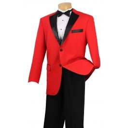 Vinci Men's 2 Piece 100% Poplin Discount Tuxedo - Fancy Lapel