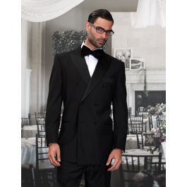 Statement Men's 2 Piece 100% Wool Tuxedo - Double Breasted