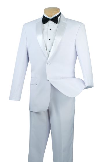 Vinci Men's 2 Piece Wool Feel Tuxedo - 2 Button Jacket