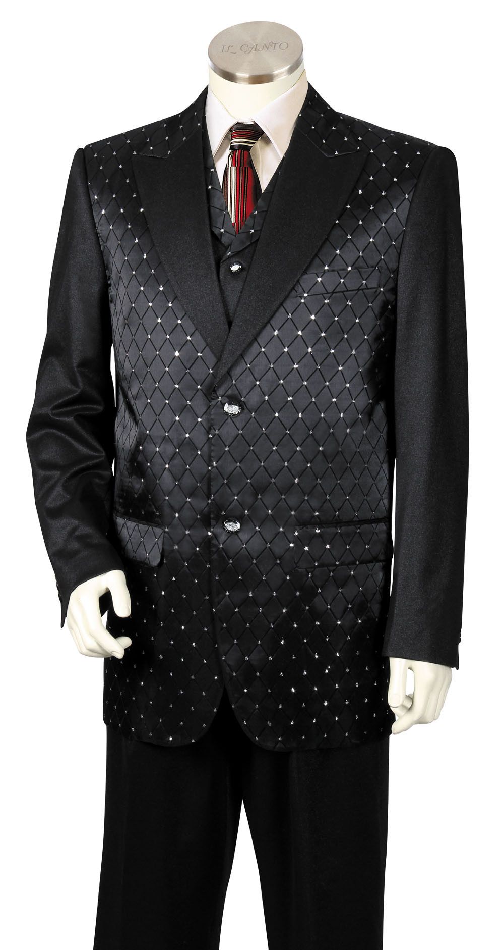 Canto Men's 3 Piece Designer Fashion Suit - Fancy Pattern
