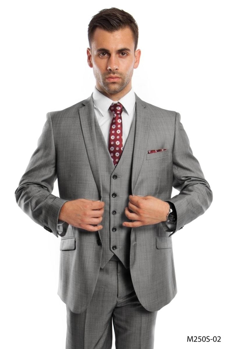 Tazio Men's 3 Piece Slim Fit Executive Suit - Classy Business