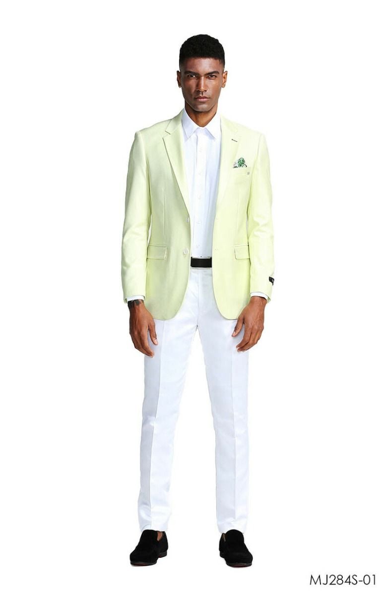 Rood Bediende riem Tazio Men's Classic Fashion Sport Coat - Solid Vibrant Colors