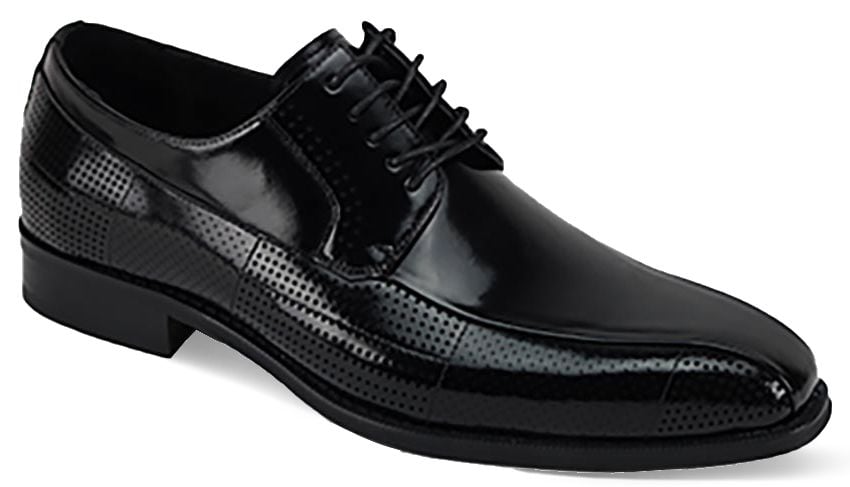 Giovanni Men's Leather Dress Shoe - Sider Perforations