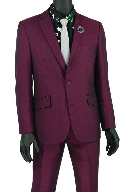 Vinci Men's 2 Piece Slim Fit Suit - Textured Weave