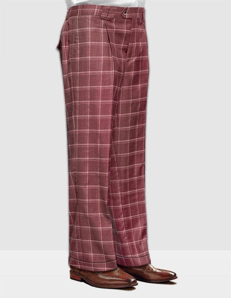 Plaid Wide Leg Pajama Pants - Red and White Plaid
