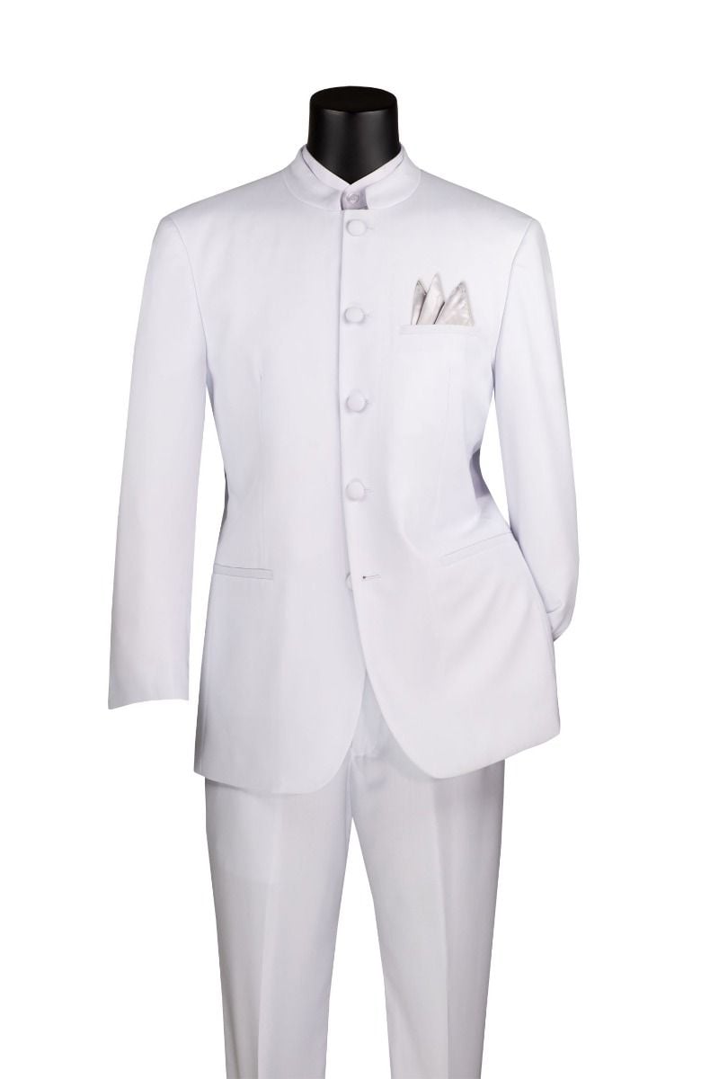 Vinci Men's 2 Piece Nehru Suit - 5 Button Fashion Style