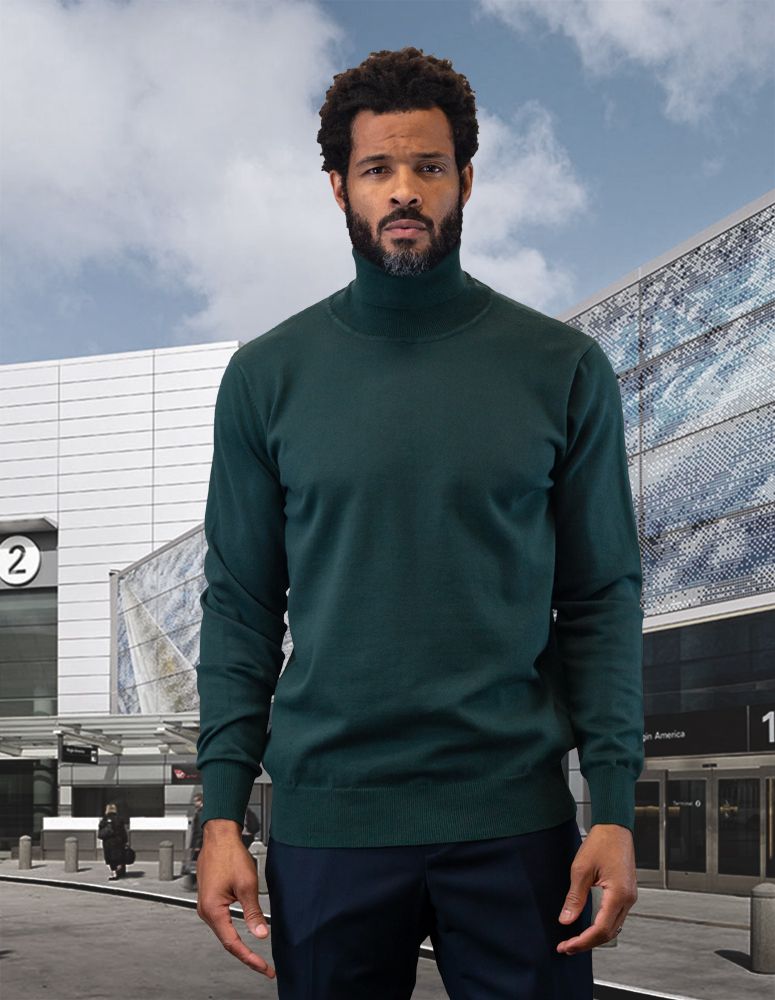 Green long sleeve turtleneck best sale