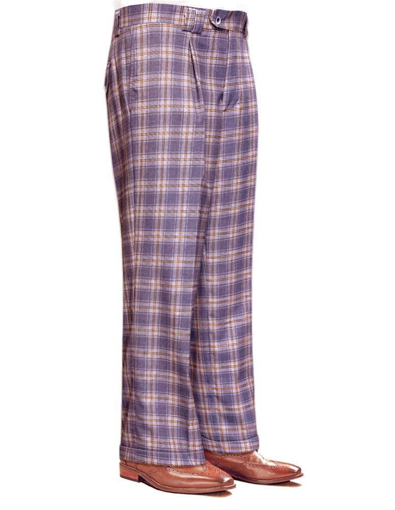 Purple orders plaid pants mens