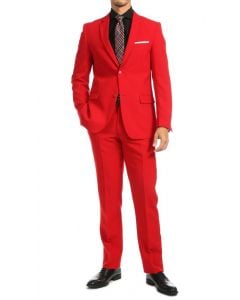 CCO Men's 2 Piece Poplin Outlet Suit - 2 Button Jacket