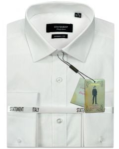 Statement Men's Long Sleeve 100% Cotton Shirt - French Cuff