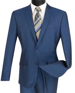 CCO Men's 2 Piece Slim Fit Outlet Suit - Textured Weave