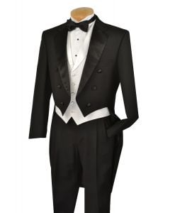 CCO Men's Outlet 3 Piece Tuxedo with Tails - Luxurious Wool Feel