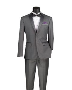 CCO Men's 2 Piece Wool Feel Slim Fit Outlet Tuxedo - 2 Button