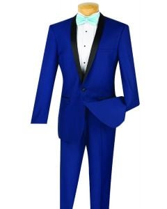 CCO Men's 2 Piece Outlet Slim Fit Tuxedo - Shawl Collar