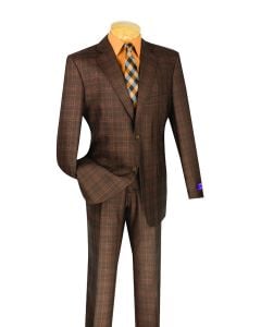CCO Men's Outlet 3 Piece Executive Suit - Classic Glen Plaid