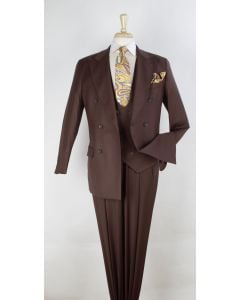 Apollo King Men's 3 Piece 100% Wool Suit - Designer Fashion