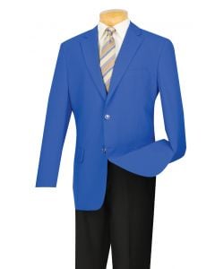 CCO Men's Outlet Single Breasted Poplin Blazer - 2 Button Jacket