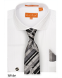 Karl Knox Men's French Cuff Shirt Set - Subtle Stripe