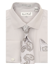 Karl Knox Men's French Cuff Shirt Set - X-Pattern