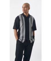 Silversilk Men's 2 Piece Short Sleeve Walking Suit - Knitted Pattern