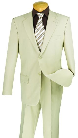 Vinci Men's 2 Piece Poplin Discount Suit - Clean Cut Business